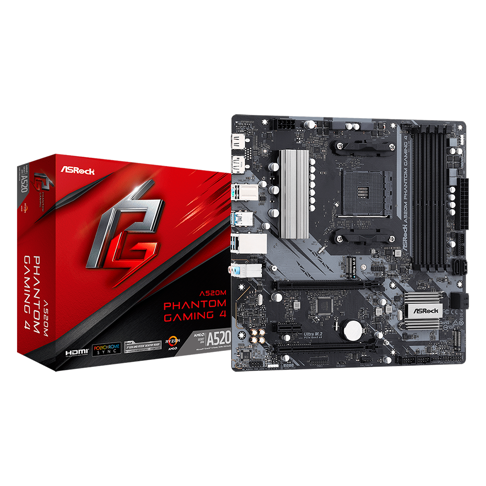 MOTHER ASROCK A520M PHANTOM GAMING 4 - AM4