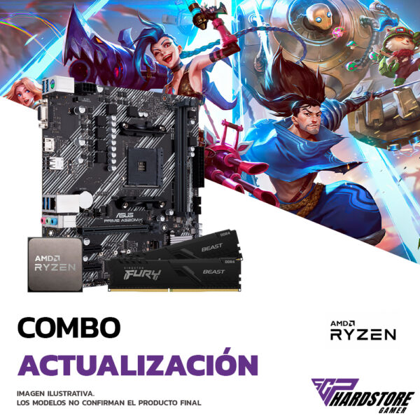 Combo Actualización SCP Ryzen 7 5700 B550M 16GB 2x8 3200 MHz RGB - AMD AM4