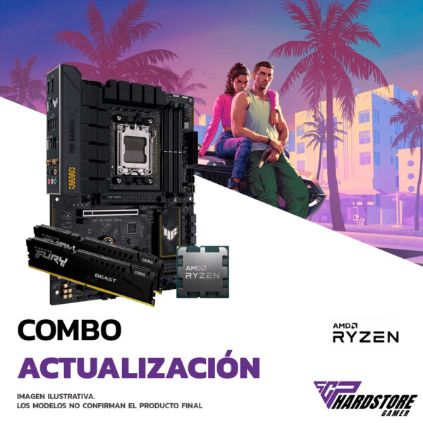 Combo Actualización SCP (AM5) Ryzen 7 9800X3D B850 64GB 2x32 6000 MHz RGB Water 360MM RGB - AMD