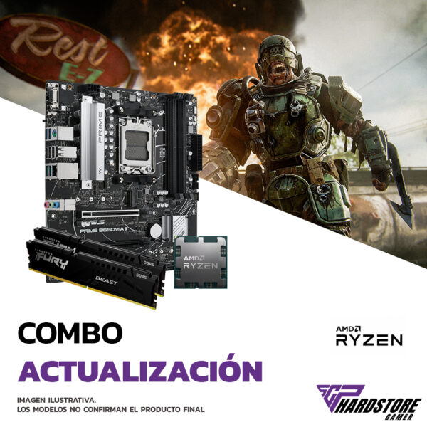 Combo Actualización SCP (AM5) Ryzen 7 9700X B850M 32GB 2x16 6000 MHz RGB Water 240MM RGB - AMD