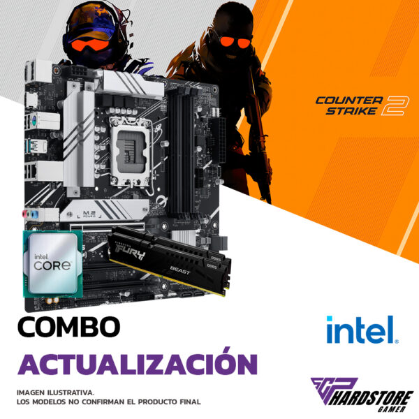 Combo Actualización SCP (LGA1700) Core i5 14600KF B760M DDR5 32GB 2x16 6000 MHz RGB Water 240MM RGB - INTEL