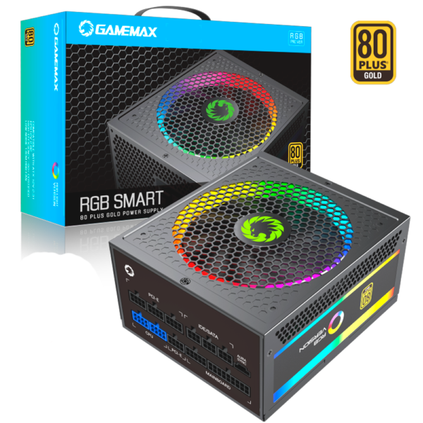 Fuente GAMEMAX 1050W 80 Plus Gold RGB SMART P