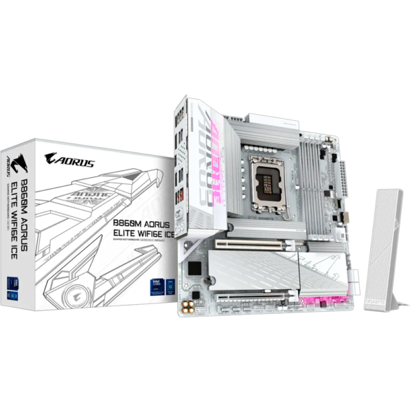 Mother GIGABYTE B860M Aorus Elite WIFI6e Ice DDR5 - LGA 1851