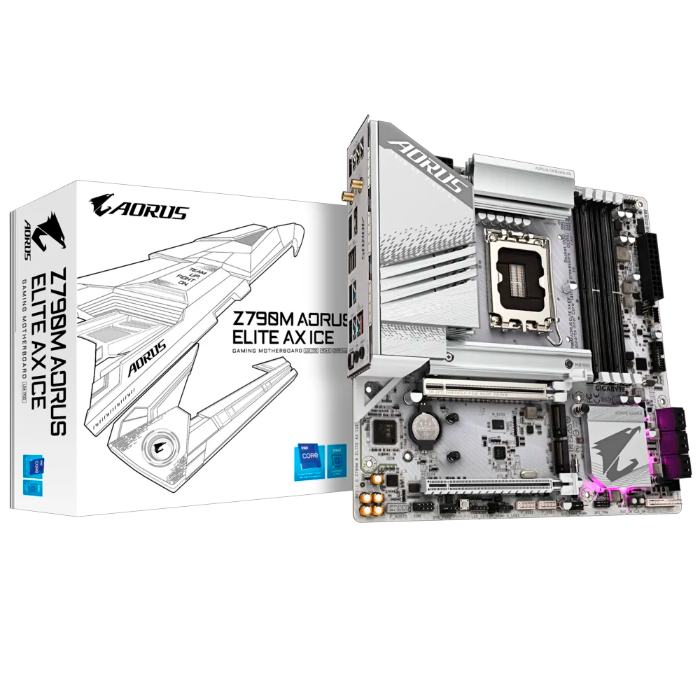 MOTHER GIGABYTE Z790M AORUS ELITE AX ICE DDR5 - LGA1700