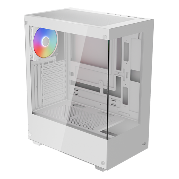 Gabinete AEROCOOL Pivot White ATX V2 ARGB Fan x1