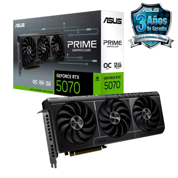 Placa de Video ASUS PRIME GeForce RTX 5070 12GB GDDR7 OC Edition