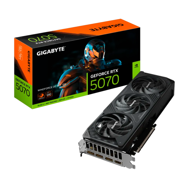 Placa de Video GIGABYTE GeForce RTX 5070 WindForce OC SFF 12GB