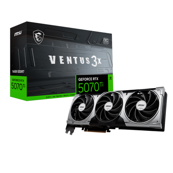 Placa de Video MSI GeForce RTX 5070 Ti Ventus 3X OC 16GB