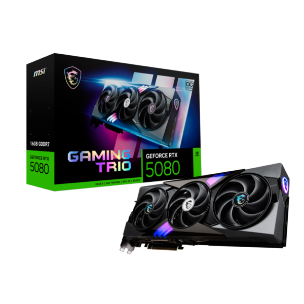 Placa de Video MSI GeForce RTX 5080 Gaming Trio OC 16GB