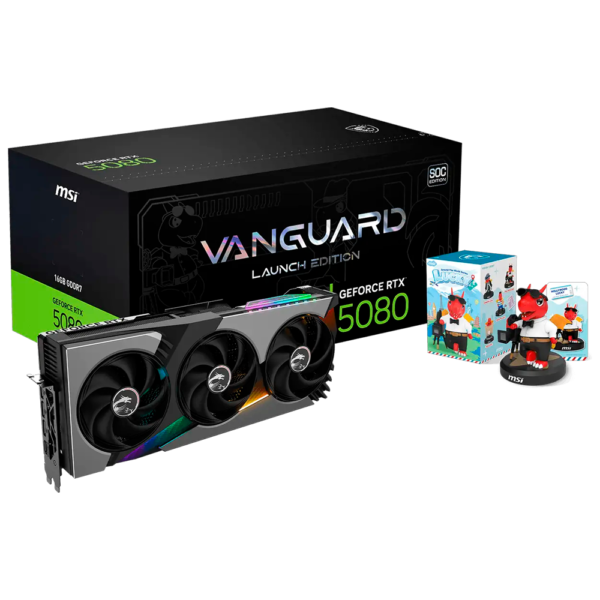 Placa de Video MSI GeForce RTX 5080 Vanguard SOC LAUNCH EDITION 16GB