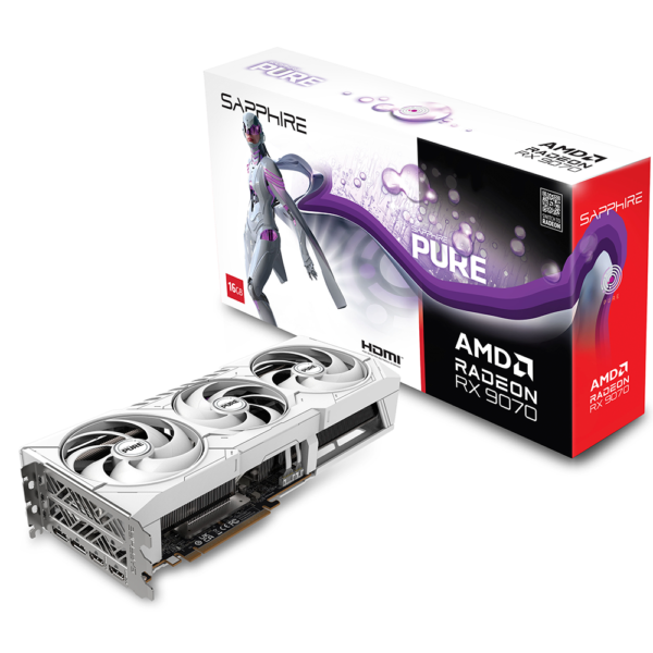 Placa de Video SAPPHIRE Radeon RX 9070 Pure 16GB