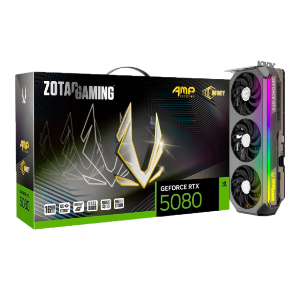 Placa de Video ZOTAC GeForce RTX 5080 AMP Extreme Infinity 16GB