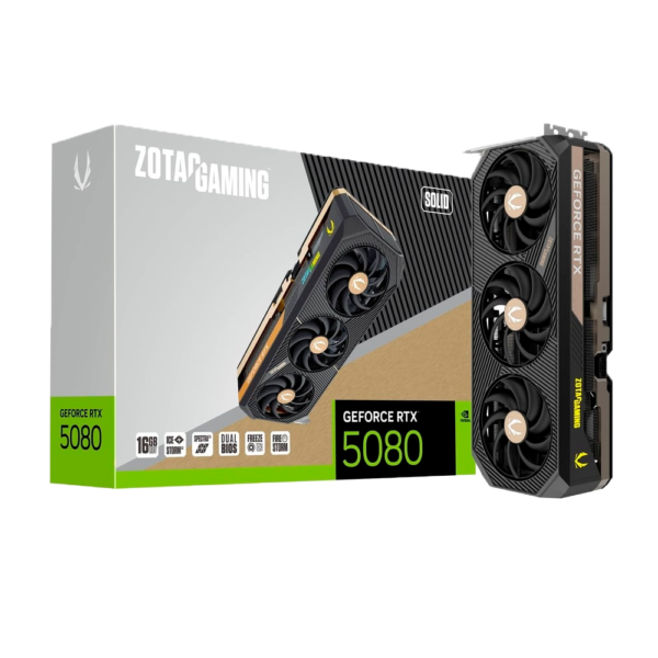 Placa de Video ZOTAC GeForce RTX 5080 Solid 16GB