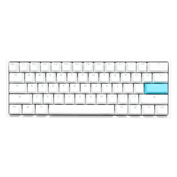 TECLADO GAMER DUCKY ONE 2 MINI RGB WHITE KAIH BOX JADE SWICHT DOUBLE-SHOT PBT MECANICO