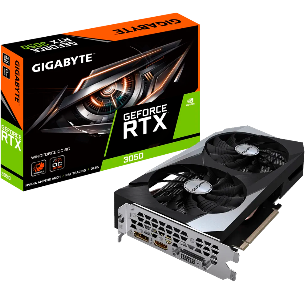 PLACA DE VIDEO NVIDIA GIGABYTE RTX 3050 WINDFORCE OC 6G