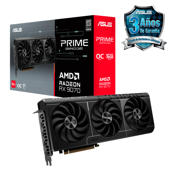 Placa de Video ASUS PRIME Radeon RX 9070 OC 16GB GDDR6