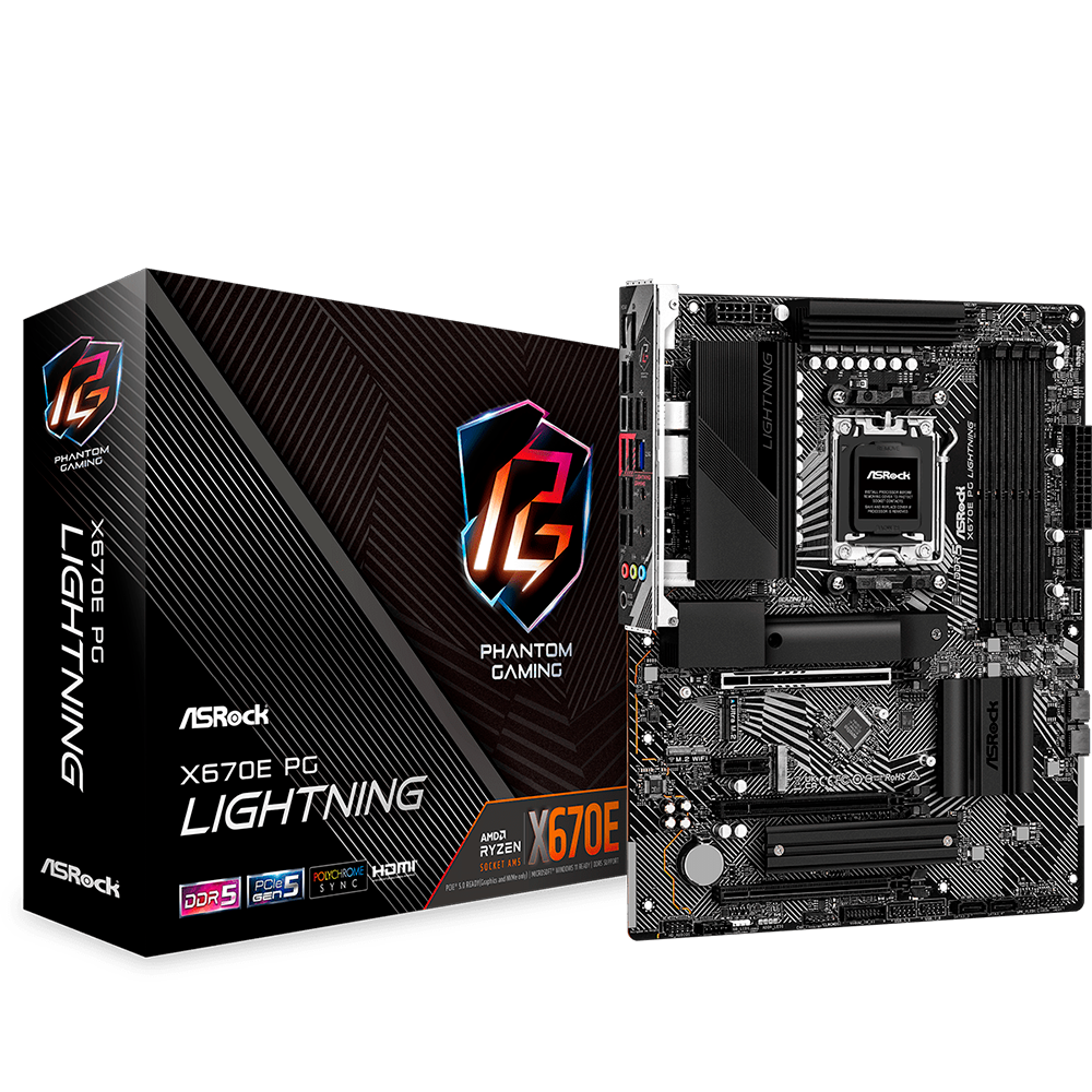 MOTHER ASROCK X670E PG LIGHTNING DDR5 - AM5